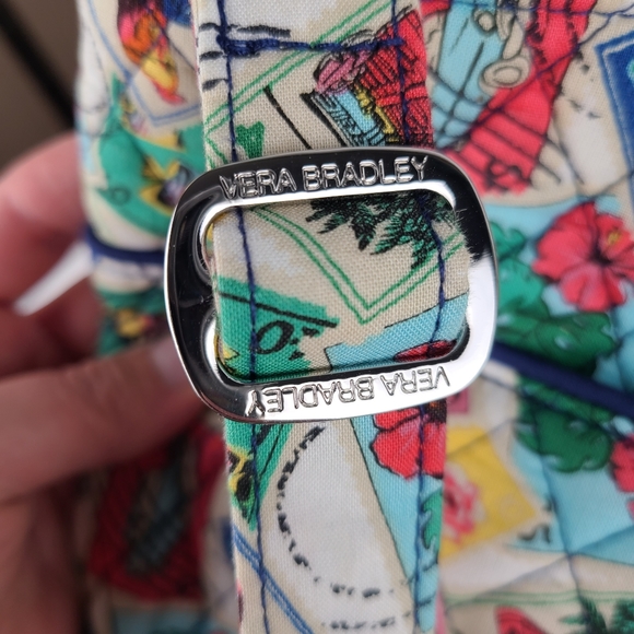 Vera Bradley Cuban Stamps Hipster Crossbody EUC - Picture 6 of 10